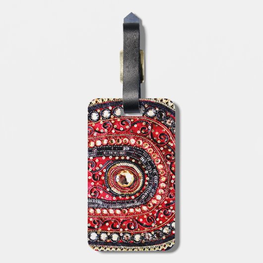 Étiquette À Bagage Broderie complexe (Dos Vertical)