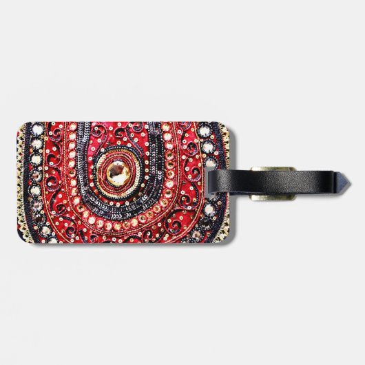 Étiquette À Bagage Broderie complexe (Dos horizontal)