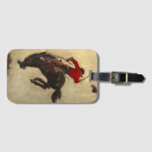 Étiquette À Bagage Bronco par Newell Convers Wyeth (Devant Horizontal)