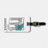 Étiquette À Bagage Brooklyn Bridge New York City Architecture Bow (Devant horizontal)