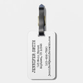 Étiquette À Bagage Brooklyn Bridge New York City Architecture Bow (Dos Vertical)