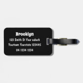 Étiquette À Bagage Brosse à dents mignonne dentifrice dentaire soie d (Dos horizontal)