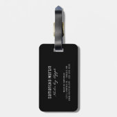 Étiquette À Bagage Brosse léopard rouge et or (Dos Vertical)