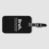 Étiquette À Bagage Bruh Typographie Bruh (Devant Horizontal)