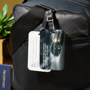 Étiquette À Bagage Brûlage De Voiture Musculaire Verte Avec Isaïe 12: