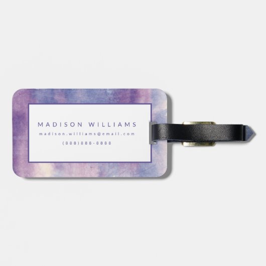 Étiquette À Bagage Brume pourpre II (Dos horizontal)