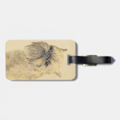 Étiquette À Bagage Bruxelles Griffon Peinture - Cute Original Chien A (Dos horizontal)