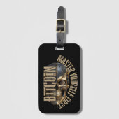 Étiquette À Bagage BTC motivation | Skull | Bitcoin crypto (Devant Vertical)