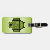 Étiquette À Bagage Bubbles Doodle Character pour le robot Android™ (Devant horizontal)