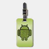 Étiquette À Bagage Bubbles Doodle Character pour le robot Android™ (Devant Vertical)