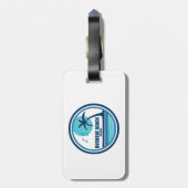 Étiquette À Bagage Buckroe Beach Virginia Palm Tree Birds (Dos Vertical)