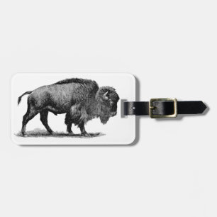 Étiquette À Bagage Buffalo américain