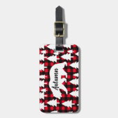 Étiquette À Bagage Buffle d'ours de forêt rustique Vérifier le nom et (Devant Vertical)