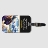 Étiquette À Bagage Buffle majestueux au bord d'une rivière Serene Mou (Devant Horizontal)