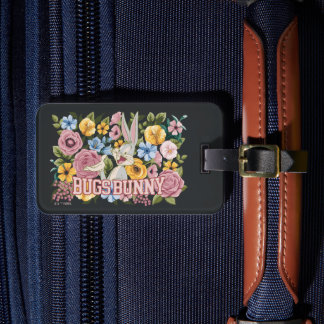 Étiquette À Bagage Bugs Bunny Floral Broderie Graphique