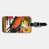 Étiquette À Bagage Bull Riding par Fred Ludekens (Devant horizontal)