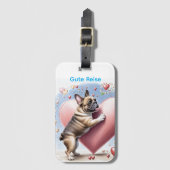 Étiquette À Bagage Bulldog français (Devant Vertical)