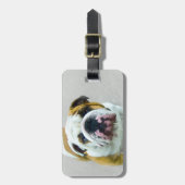 Étiquette À Bagage Bulldog Painting - Cute Original Dog Art (Devant Vertical)