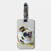 Étiquette À Bagage Bulldog Painting - Cute Original Dog Art (Dos Vertical)