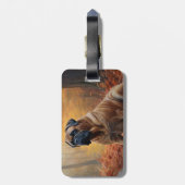 Étiquette À Bagage Bullmastiff en automne Feuilles automne Inspire (Dos Vertical)