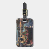 Étiquette À Bagage Bullmastiff Noël Festive Voyage (Devant Vertical)