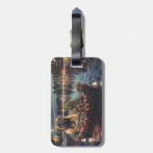 Étiquette À Bagage Bullmastiff Noël Festive Voyage (Dos Vertical)