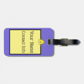 Étiquette À Bagage Bumblebee personnalisée - Numéro de sac (Dos horizontal)