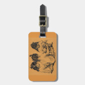 Étiquette À Bagage Bunnies Plage (Devant Vertical)