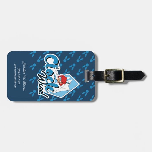 Étiquette À Bagage Bunnyx | Clock Wise ! (Devant horizontal)