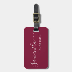 Étiquette À Bagage Burgundy Bagages Tags Mariage Table Plan/Favoriser