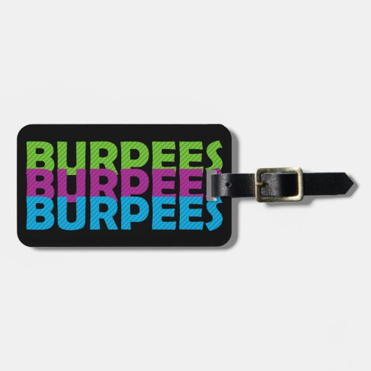 Étiquette À Bagage Burpees (Devant horizontal)
