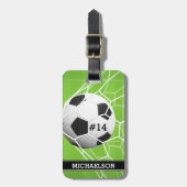 Étiquette À Bagage BUT DU Bal DE Football (Devant Vertical)