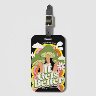 Étiquette À Bagage Ça devient mieux Good Vibes et sensations Super