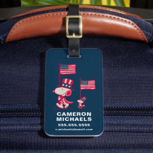 Étiquette À Bagage cacahuètes American Summer Old Glory