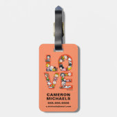 Étiquette À Bagage cacahuètes - AMOUR (Dos Vertical)