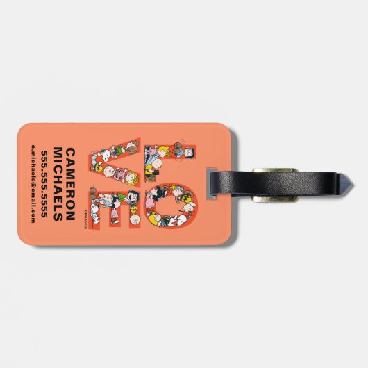 Étiquette À Bagage cacahuètes - AMOUR (Dos horizontal)