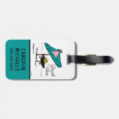 Étiquette À Bagage cacahuètes | Bois de bois à la plage (Dos horizontal)