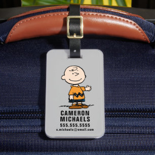 Étiquette À Bagage cacahuètes   Charlie Brown