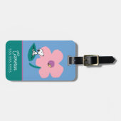 Étiquette À Bagage cacahuètes | Illustration Nature Rose Flower (Devant horizontal)