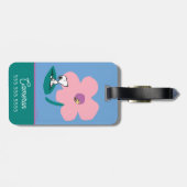 Étiquette À Bagage cacahuètes | Illustration Nature Rose Flower (Dos horizontal)