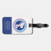 Étiquette À Bagage cacahuètes | Insigne de confort et de sécurité ble (Dos horizontal)