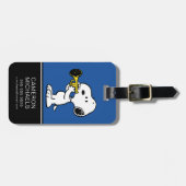 Étiquette À Bagage cacahuètes | Joueur de trompette Snoopy (Devant horizontal)