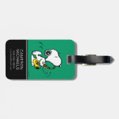 Étiquette À Bagage cacahuètes | Lecteur Snoopy Saxophone (Dos horizontal)