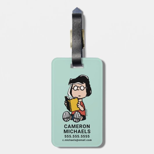 Étiquette À Bagage cacahuètes | Lecture Marcie (Dos Vertical)