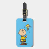Étiquette À Bagage cacahuètes | L'idée de l'ampoule de Charlie Brown (Devant Vertical)