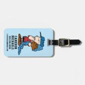 Étiquette À Bagage cacahuètes | Linus Dans Son Engin De Baseball (Devant horizontal)