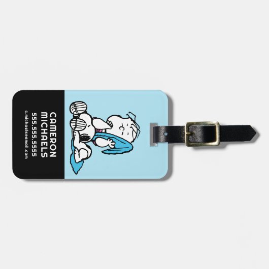 Étiquette À Bagage cacahuètes | Linus & Snoopy (Devant horizontal)