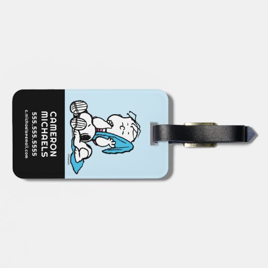 Étiquette À Bagage cacahuètes | Linus & Snoopy (Dos horizontal)