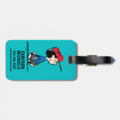 Étiquette À Bagage cacahuètes | Lucy Jouant au baseball (Dos horizontal)