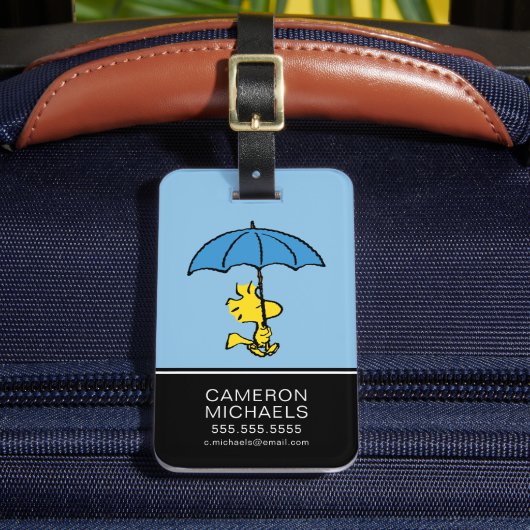 Étiquette À Bagage cacahuètes | Parapluie bleu Woodstock (Insitu Rectoal 2)